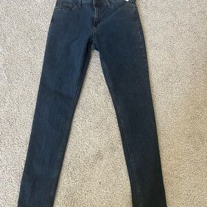 New old navy ROCKSTAR SUPER SKINNY  mid rise dark blue jeans